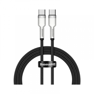 Кабель Baseus Cafule Series Metal Data Cable Type-C to Type-C 100W 2m Black (CATJK-D01)