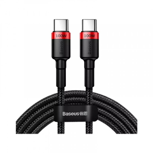 Кабель Baseus Cafule Series Type-C to Type-C PD2.0 100W 2m Black/Red (CATKLF-AL91)
