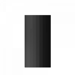 Прямая ваза с глазурью Geometry Bright Glazed Corrugated Straight Vase Black Small (HF-JHZHPX01)